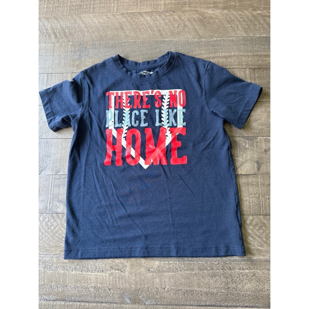 Mta Sport Boys Navy Blue "There's No Place Like Home" Short Sleeve Tee Size 8